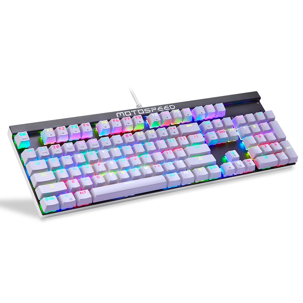 104 Keys Mechanical Gaming Keyboard Blue Switches 14 Modes Adjustable ...